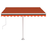 NNEVL Freestanding Automatic Awning 300x250cm Orange/Brown