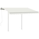NNEVL Automatic Retractable Awning with Posts 3x2.5 m Cream