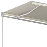 NNEVL Automatic Retractable Awning with Posts 3x2.5 m Cream