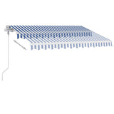 NNEVL Freestanding Automatic Awning 350x250cm Blue/White