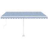 NNEVL Freestanding Automatic Awning 400x300cm Blue/White