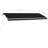 NNEVL Freestanding Automatic Awning 500x300 cm Anthracite