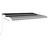 NNEVL Automatic Retractable Awning with Posts 5x3 m Anthracite