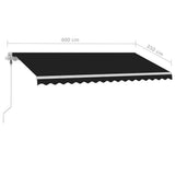 NNEVL Freestanding Automatic Awning 400x350 cm Anthracite