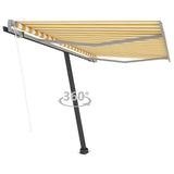 NNEVL Freestanding Automatic Awning 300x250cm Yellow/White