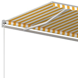 NNEVL Freestanding Automatic Awning 300x250cm Yellow/White