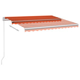NNEVL Freestanding Automatic Awning 300x250cm Orange/Brown