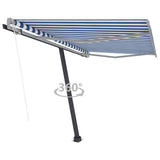NNEVL Freestanding Automatic Awning 350x250cm Blue/White