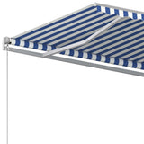 NNEVL Freestanding Automatic Awning 350x250cm Blue/White