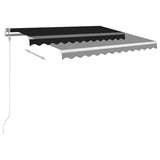 NNEVL Automatic Retractable Awning with Posts 3.5x2.5 m Anthracite