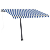 NNEVL Automatic Awning with LED&Wind Sensor 300x250 cm Blue and White