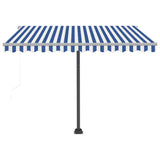 NNEVL Automatic Awning with LED&Wind Sensor 300x250 cm Blue and White