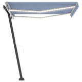 NNEVL Automatic Awning with LED&Wind Sensor 300x250 cm Blue and White