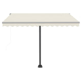 NNEVL Automatic Awning with LED&Wind Sensor 300x250 cm Cream