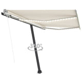 NNEVL Automatic Awning with LED&Wind Sensor 300x250 cm Cream