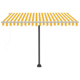NNEVL Automatic Awning with LED&Wind Sensor 300x250 cm Yellow/White
