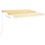 NNEVL Automatic Awning with LED&Wind Sensor 300x250 cm Yellow/White