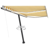 NNEVL Automatic Awning with LED&Wind Sensor 300x250 cm Yellow/White