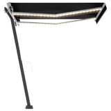 NNEVL Automatic Awning with LED&Wind Sensor 300x250 cm Anthracite