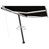 NNEVL Automatic Awning with LED&Wind Sensor 300x250 cm Anthracite