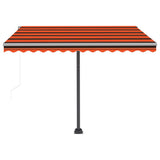 NNEVL Automatic Awning with LED&Wind Sensor 300x250 cm Orange/Brown