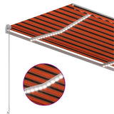 NNEVL Automatic Awning with LED&Wind Sensor 300x250 cm Orange/Brown