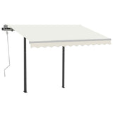 NNEVL Automatic Awning with LED & Wind Sensor 3x2.5 m Cream