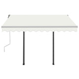 NNEVL Automatic Awning with LED & Wind Sensor 3x2.5 m Cream