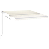 NNEVL Automatic Awning with LED & Wind Sensor 3x2.5 m Cream