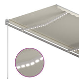 NNEVL Automatic Awning with LED & Wind Sensor 3x2.5 m Cream