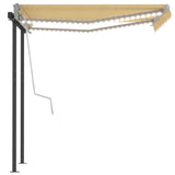 NNEVL Automatic Awning with LED & Wind Sensor 3x2.5 m Yellow & White