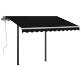 NNEVL Automatic Awning with LED & Wind Sensor 3x2.5 m Anthracite