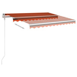 NNEVL Automatic Awning with LED & Wind Sensor 3x2.5 m Orange & Brown
