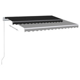 NNEVL Automatic Awning with LED & Wind Sensor 3.5x2.5 m Anthracite