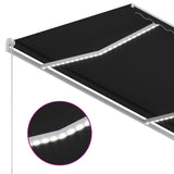 NNEVL Automatic Awning with LED & Wind Sensor 3.5x2.5 m Anthracite