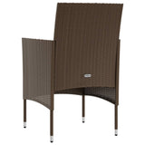 NNEVL 8 Piece Garden Lounge Set with Cushions Poly Rattan Brown