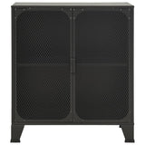 NNEVL Storage Cabinets 2 pcs Grey 72x36x82 cm Metal and MDF