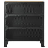 NNEVL Storage Cabinets 2 pcs Rustic Brown 72x36x82 cm Metal and MDF