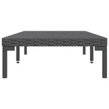 NNEVL Garden Coffee Table Dark Grey Half Round Poly Rattan