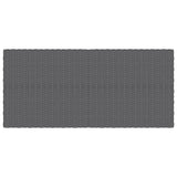 NNEVL Garden Coffee Table Dark Grey Half Round Poly Rattan