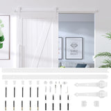 NNEVL Sliding Door Hardware Kit 200 cm Steel White