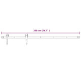 NNEVL Sliding Door Hardware Kit 200 cm Steel White