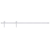NNEVL Sliding Door Hardware Kit 183 cm Steel White