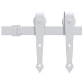 NNEVL Sliding Door Hardware Kit 183 cm Steel White