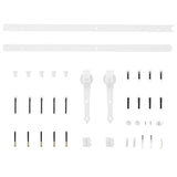 NNEVL Sliding Door Hardware Kit 183 cm Steel White