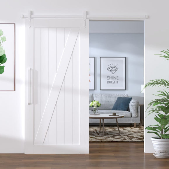 NNEVL Sliding Door Hardware Kit 183 cm Steel White