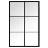NNEVL Wall Mirror Black 60x40 cm Metal