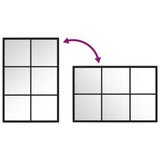 NNEVL Wall Mirror Black 60x40 cm Metal