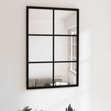 NNEVL Wall Mirror Black 60x40 cm Metal