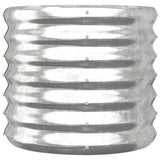 NNEVL Garden Planter Powder-coated Steel 40x40x36 cm Silver